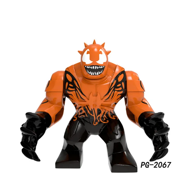 New Avengers Hulk Spiderman Iron Anime Figure Venom 2 Wolverine Super Heroes Building Blocks Toys For Children Boy Girls Gift 5