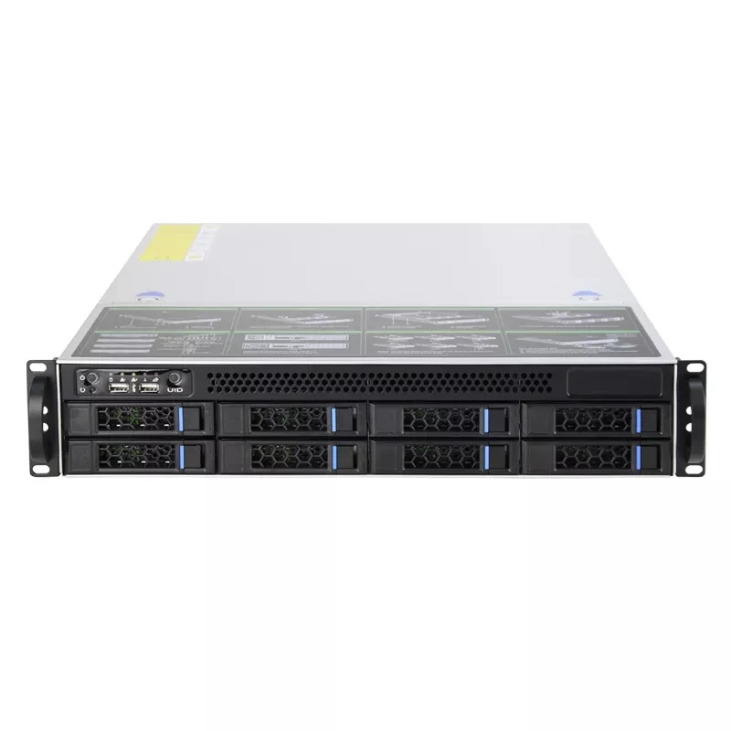 2U 560MM 8bays 8 HDD Hotswap Server Case Rackmount ATX Chassis Support 12*10.5nch Motherboard With 6GB 12GB SATA SAS NVME BP