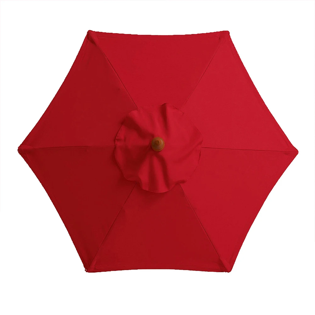 6 Bones Umbrella Replacement Canopy Waterproof 2m Parasol Replaceable Cloth UV Protection Detachable for Outdoor Beach Garden 4
