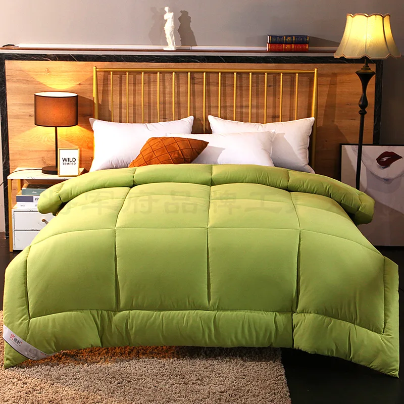 polychromatic Cotton Comforter Keep Warm Quilt Core White Velvet