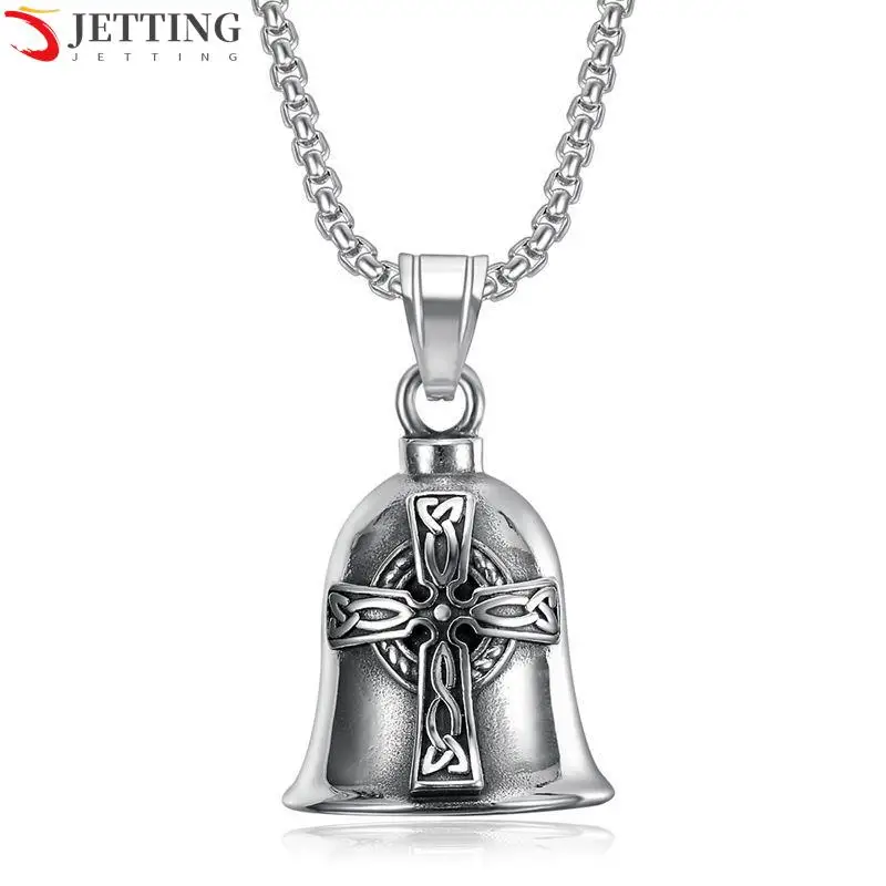 

Biker Bell Pendant Motorcycle Riding Amulet Pendant Rock Party Accessories Men And Women Lucky Jewelry Guardian Bell Necklace
