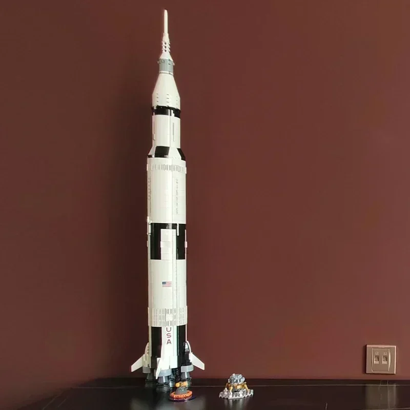 Apollo Saturn V 92176 Building Blocks Space Rocket Idea Series Educational Toys for Children Birthday Xmas Gifts building blocks toys