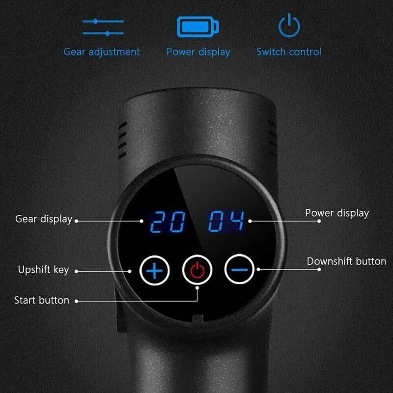 전문 USB 고주파 심부 조직 마사지 건, 휴대용 얼굴 근육 마사지기, 등 목 바디 피트니스 근막 건