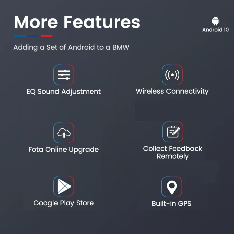  Ƽ̵ ÷̾ ī÷, BMW Ai Box ID6 ID7 ID8 ȵ̵ 10.0 ý,  IPTV, ø, Ʃ, 4G, 64G,  GPS