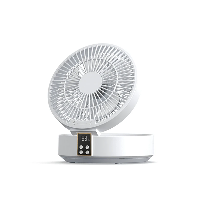 

USB Charging Folding Portable Fan 4000Mah Desktop Mini Fan Remote Control Inoor Or Outdoor Table Fans