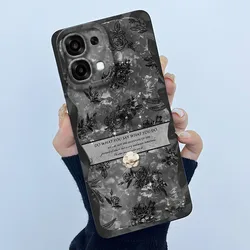 Custodia per telefono in silicone shockproof con pittura floreale - Design moda semplicità