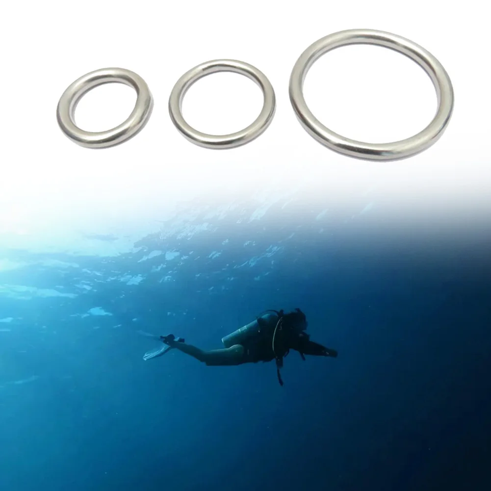 1 PCS 316 Stainless Steel Durable Round O Rings BCD Accessories Diving Equipment Wear-resistant Scuba Diving Accessories 1000pcs window shower curtain hook clips sturdy and durable drapery clips curtain rings clamps accessories