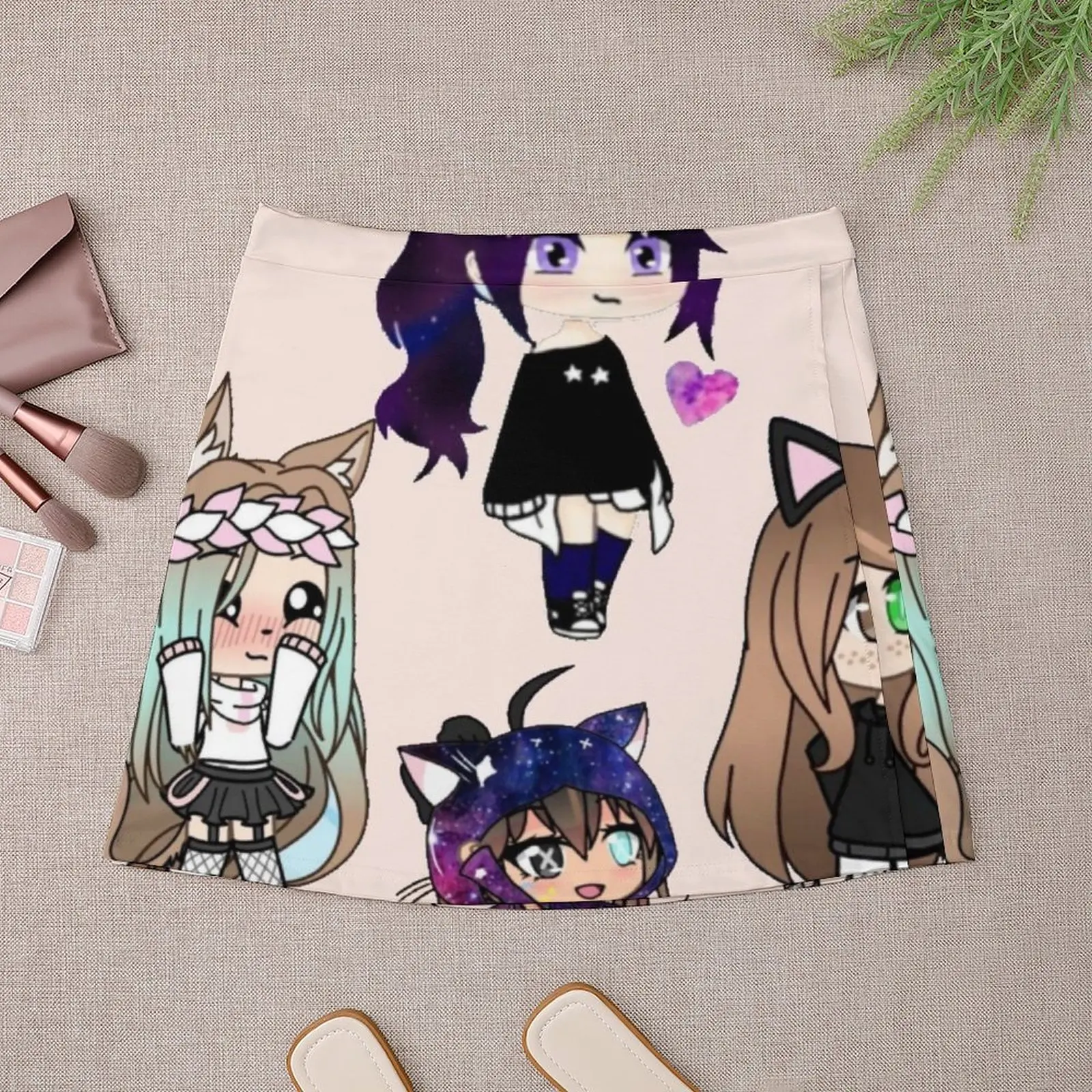 Gacha Life Design Mini saia, roupas femininas estilo coreano