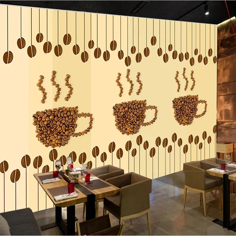 Custom Any Size 3D Mural Wallpaper Simple Feelings Cafe Leisure Tea Restaurant Afternoon Tooling Background Wall Papel De Parede