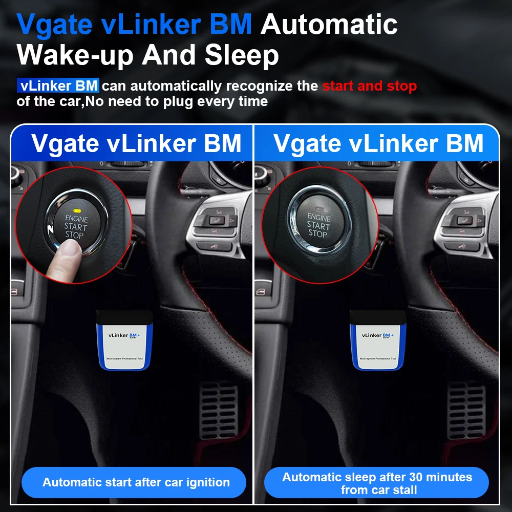 Original Vgate vLinker BM OBD2 Car Diagnostic Tool Bluetooth 4.0 for Android iOS Auto Scanner For BMW Bimmercode PK ELM 327 V1 5 5