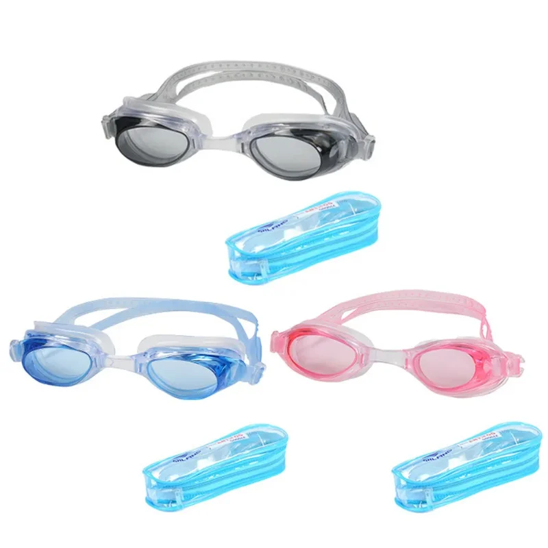 Anti Fog Waterproof Swimming Goggles Anti Slip UV Protection for Adults Outdoor Water Sports Pool Swim Eyewear with Storage Bag