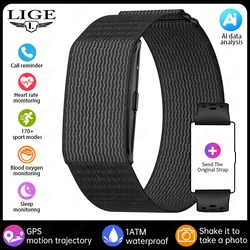 Ultralight AI Fitness Tracker Bracelet with GPS and HRV Monitor (Double straps black)