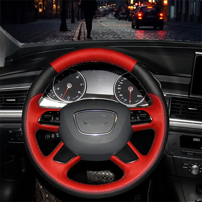 

Custom Car Braid On The Steering Wheel Cover for Audi A3 8V Sportback A4 B8 Avant A6 C7 A8 D4 Q3 8U Q5 8R Q7 4L