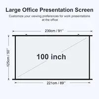 XIAOHUI 100-inch 16:9 foldable, wrinkle-resistant, washable wall-mounted projector with a white screen suitable for both indoor - Image 2