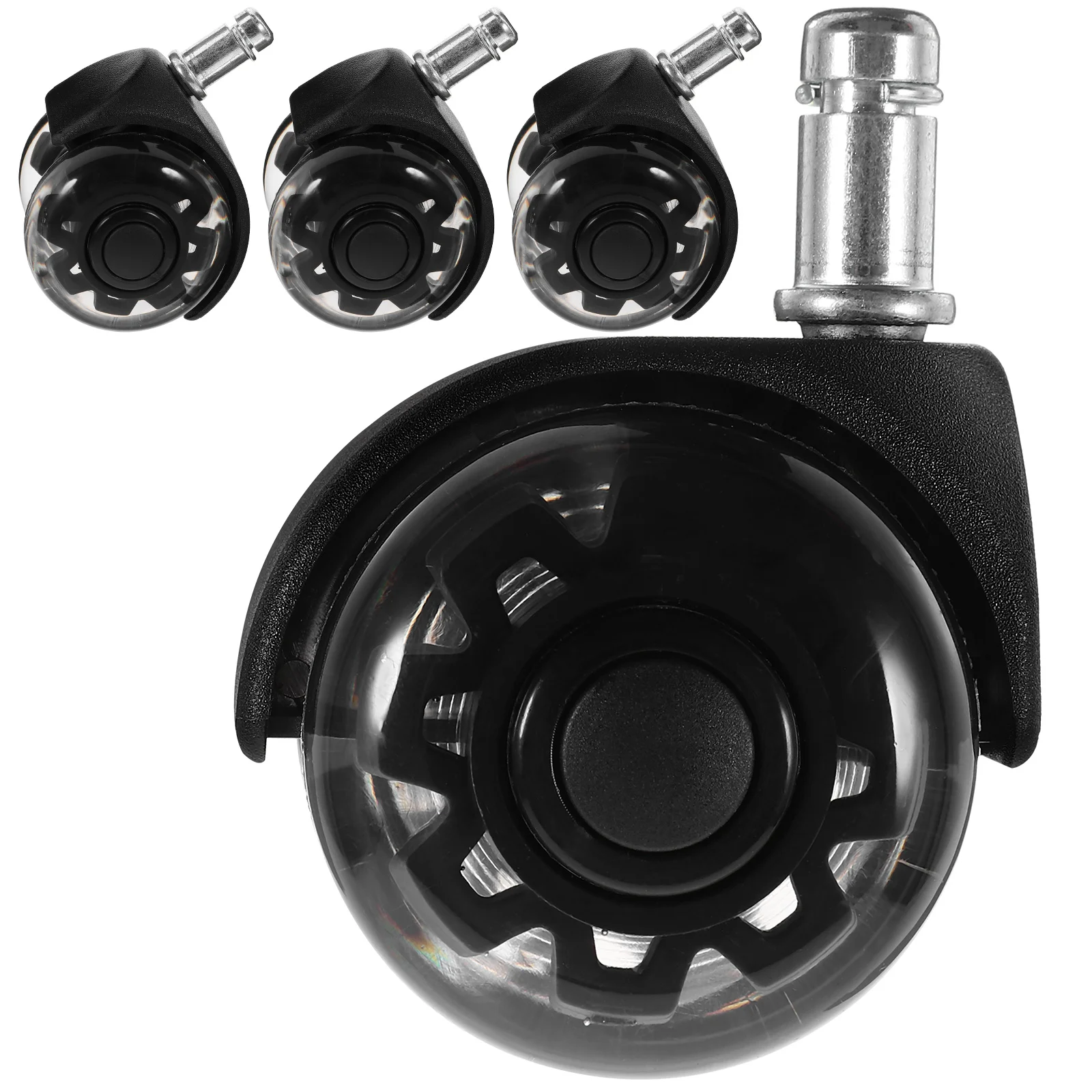 

4 Pcs Office Chair Wheel Chairs Wheels Furniture Caster Heavy Duty Accessories for Hardwood Floors Pu Replacement Casters