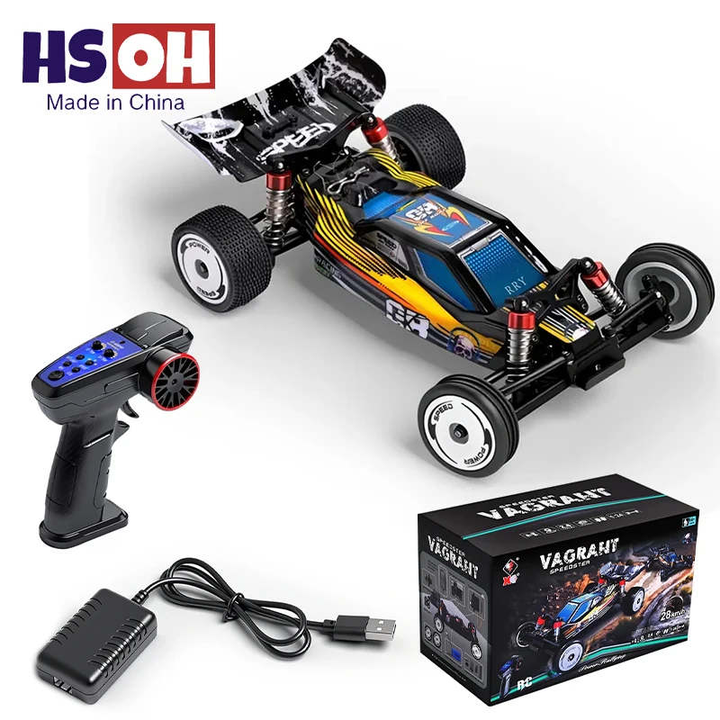WLtoys 244016 1:24 스케일 RC카, 25km/h 브러시리스 모터 2WD 오프로드 버기, 합금 섀시 드리프트 레이싱 장난감 (성인 및 남아용 선물)