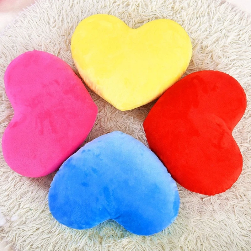 Heart Decorative Throw Pillow Cotton Soft for Creative for Doll Lover Gift for Friends Valentine's Day Skin Friend A0KC 3