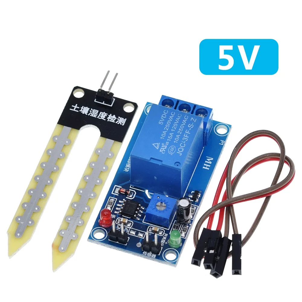 TZT NEW DC 5V 12V Soil Moisture Sensor Relay Control Module Automatic Watering of the Humidity Starting Switch For Arduino soil moisture sensor,soil tester,soil moisture meter
