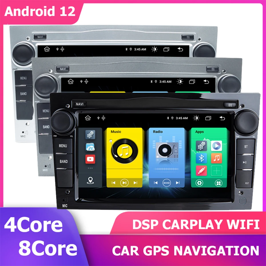 7''Car Gps Player Android 12 Radio Per Opel Corsa C Signum Vivaro Astra H Corsa D Zafira Tigra Multimedia Sat Navi Carplay 6 + 128