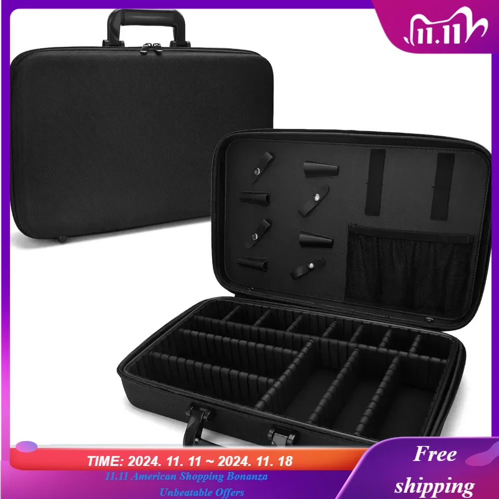 Barber Carrying Case,Barber Case, Stylist Tool Box Professional Salon Hair Cutting Grooming Kit Storage Organizer for Clippers