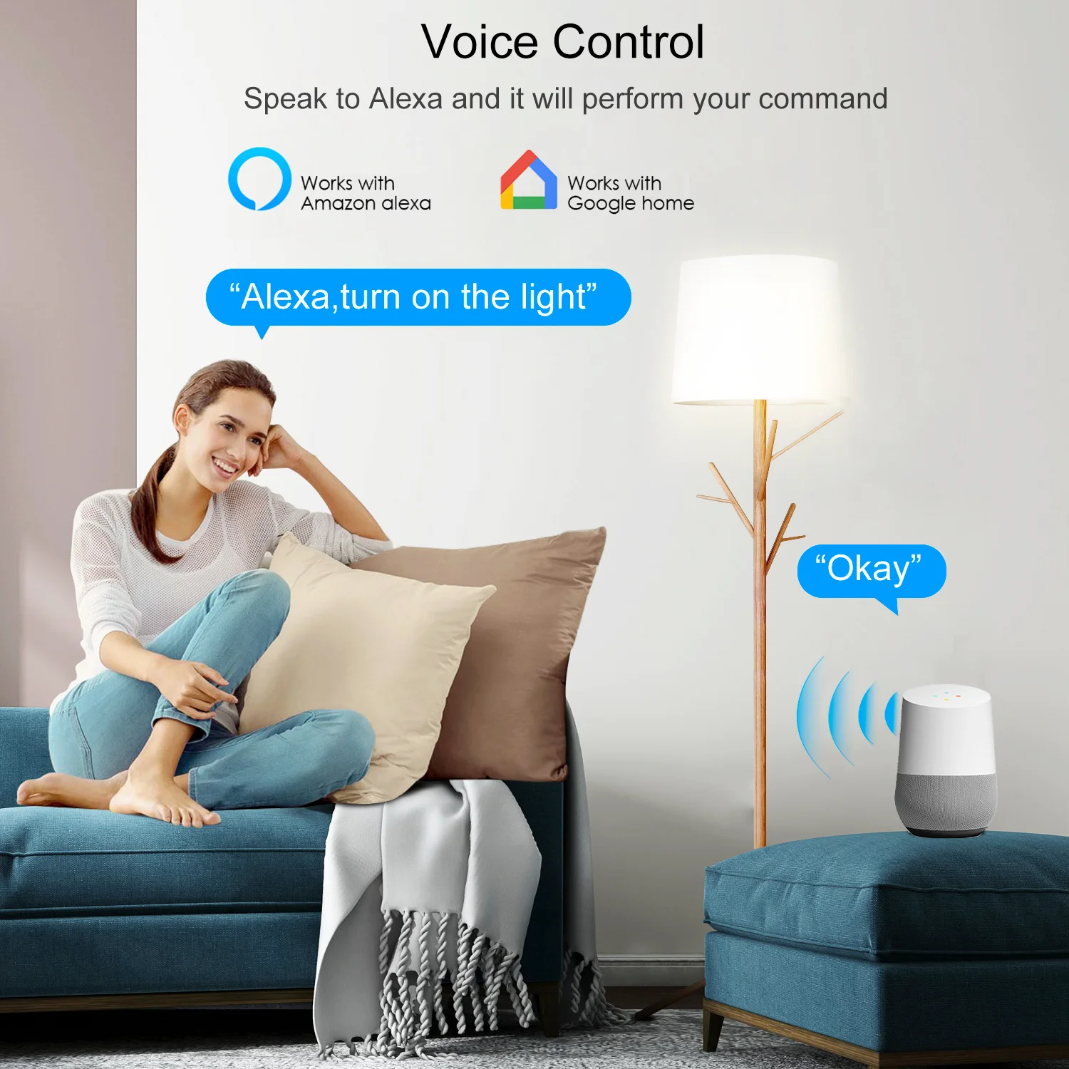 EWelink Smart WiFi Relay Switch - Wireless Remote Control with Voice Activation