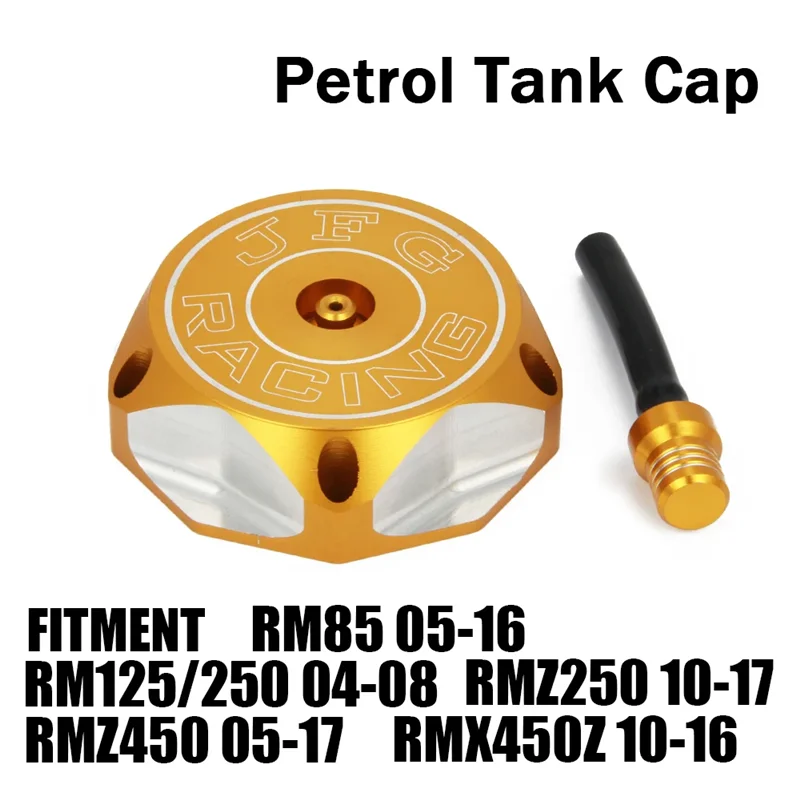 Motorcycle Gas Fuel Tank Cover Cap For SUZUKI RM85 RM125 RM250 RMZ250 RMZ450 RMZ450Z