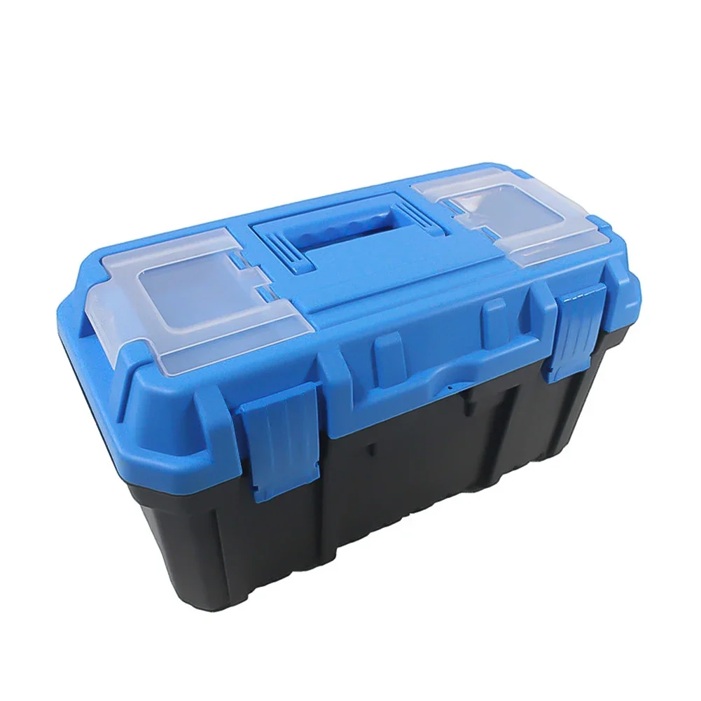 Plastic Tool Box Electrician Work Empty Toolbox Large-capacity Portable Tool Organizer Shockproof Toolbox Organizer Double Layer 6