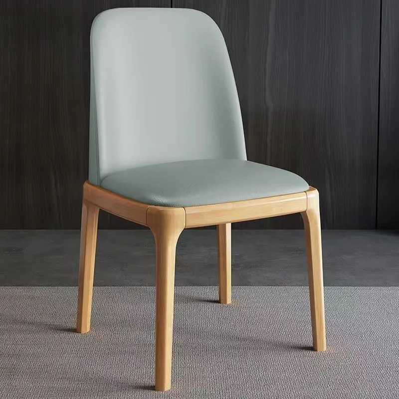 Solid Wood Nordic Dining Chair Home Light Luxury High-end Comfortable Chair Back Stool Simple Hotel Restaurant Octagonal dining chair