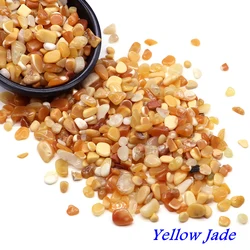 Natural Stone Crystal Chips for Reiki Healing and Home Decor (Yellow Jade)