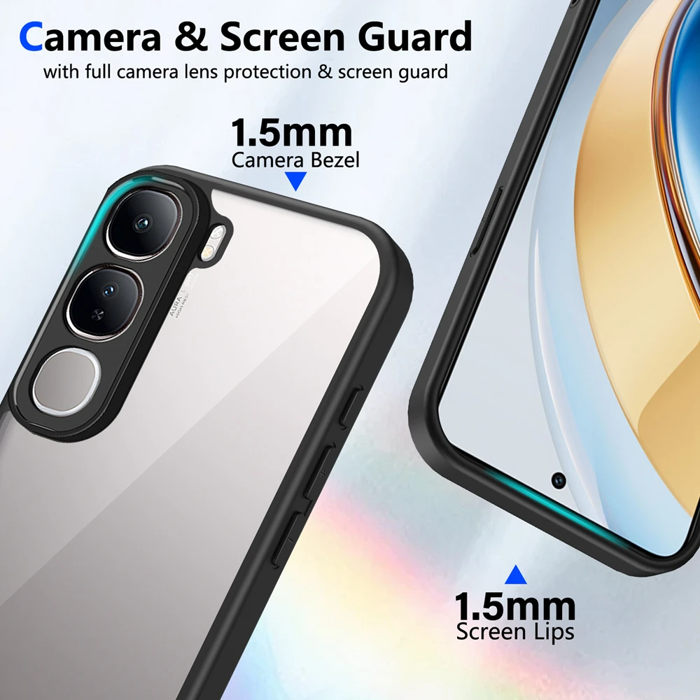 Transparent Shockproof Phone Cover - Silicone+PC Clear Case by KEYSION