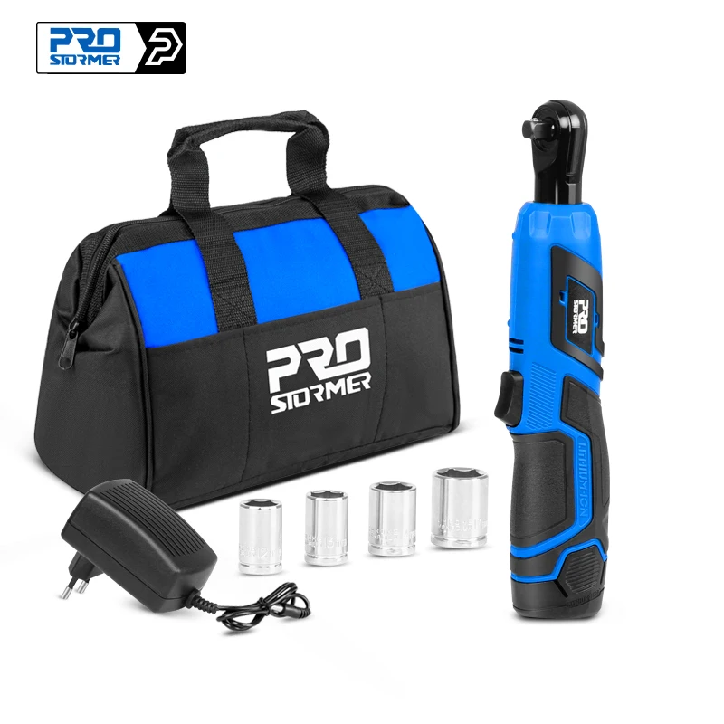 Clé à Cliquet Sans Fil 12V 3/8 - Couple 40 Nm, Vitesse 2300 Tr/min - 2 Batteries, 7 Douilles Incluses