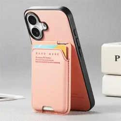 Luxury Armor Leather Card Stand Case in Premium Design - Enhanced Protection and Style for Nothing Phone 4A Pro (Pink)