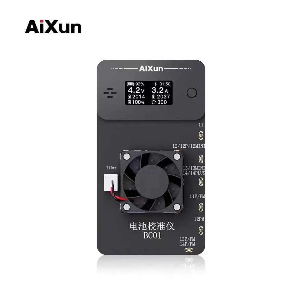 

Калибратор аккумулятора AiXun BC01 для серии IP 11-14, зарядка и разрядка аккумулятора, Круглый Цикл, здоровье, поднимается до 100%, тестовые инструменты