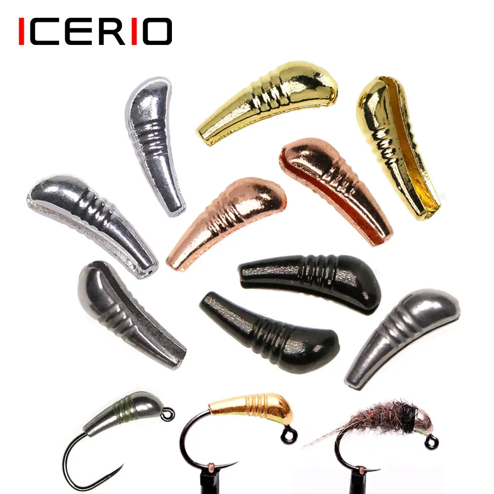 

ICERIO 10PCS 20PCS Heavy Tungsten Nymph Body Jig Back Bead Fast Sinking Jig Nymph Fly Tying / Knitting Material Size XS S M L