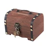 Vintage Treasure Storage Box Piggy Bank Organizer Saving Box Case with Lock for Home Retro Treasure Chest with Lock 2