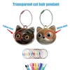 Cat Hair Storage Keychain Transparent Box Creative Pet Fur Keepsake Holder Hanging Pendant Portable Cat Fur Organizer Accessory 5