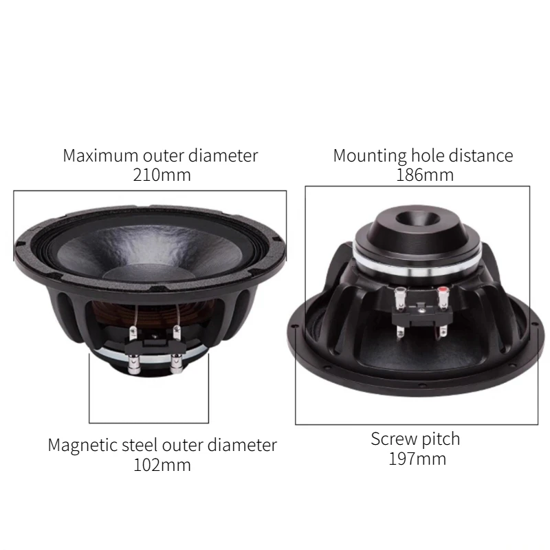 SOTAMIA 1pcs 8 Inch Mid Bass Speaker 8 Ohm 150W Line Array High End Stage Performance Bar Low Frequency Unit Speaker