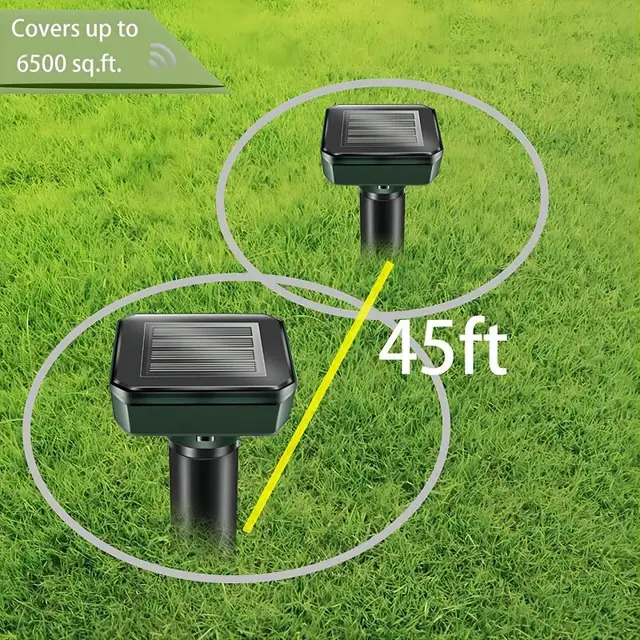 1/2/4/12 db Solar Ultrasonic Mole Repeller Kígyó Patkány Kültéri Állatok Riasztó A Garden Yard Farm Kártevőirtásához - Image 5