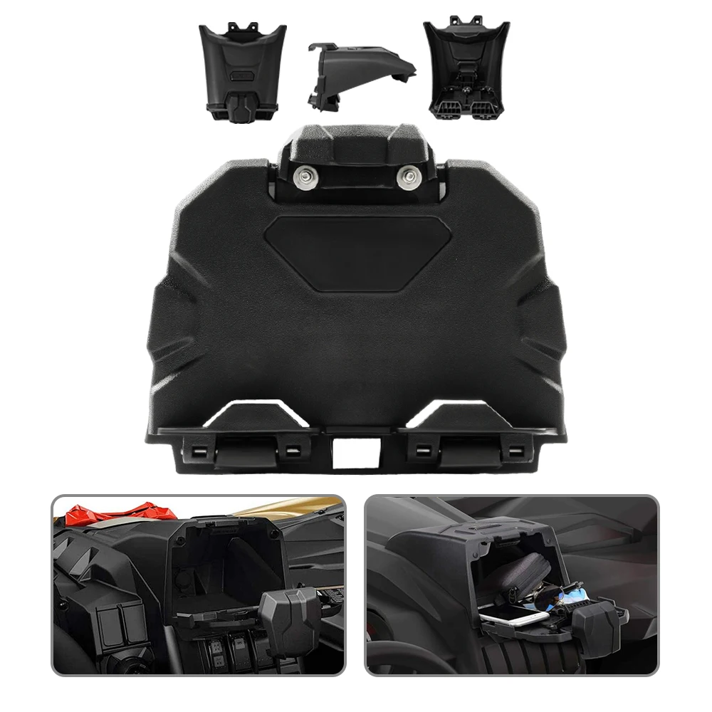 Black Electronic Device Holder With Integrated Storage For 2017-2023 Can Am X3 Models Atv Accessories - 6