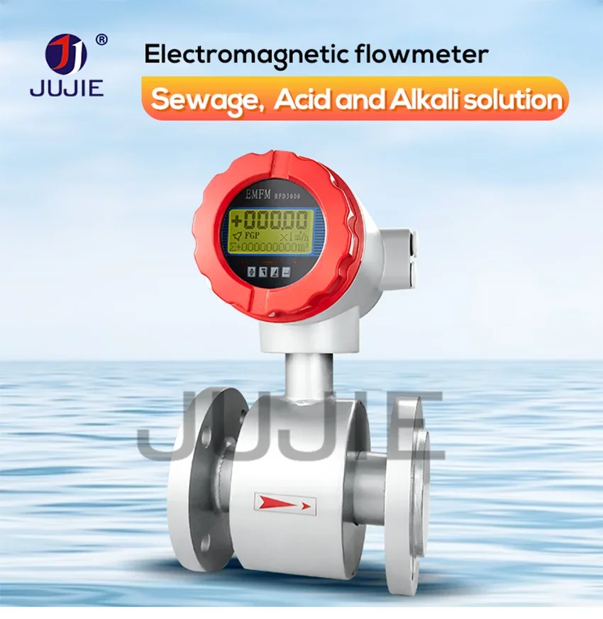 DN25 40 Magnetic Flow Meter Electromagnetic Flowmeters RS485 Corrosive Liquid f