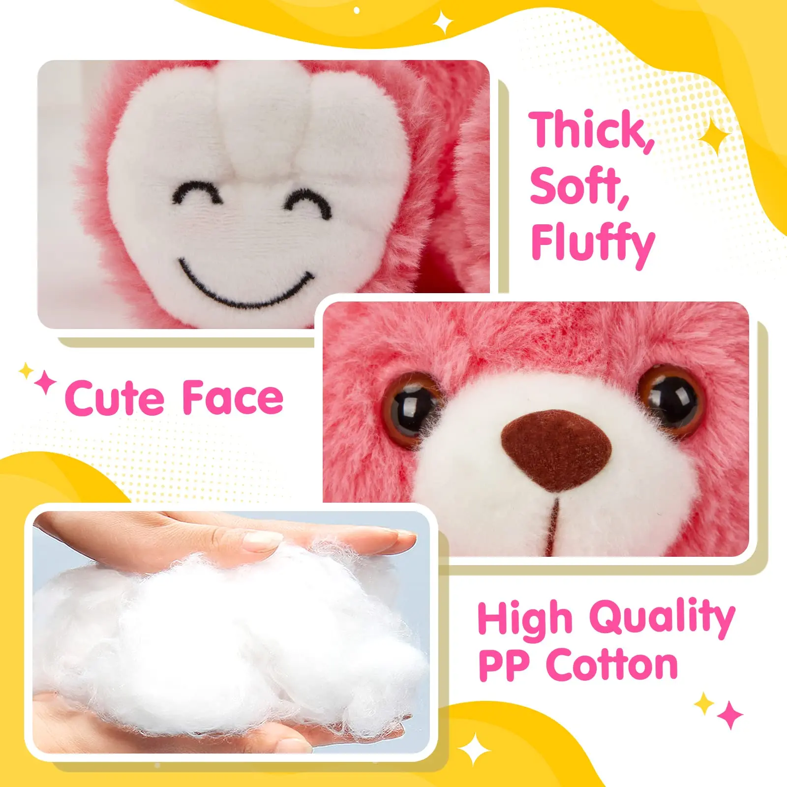 30cm Soft Luminous Bear Plush Toy White Pink Green Light-up Birthday Gift Cute Stuffed Animals for Girls Kids Glowing Toy