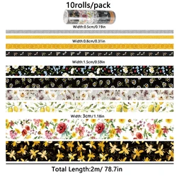 Bee - Themed Washi Tape Collection: Decorative Adhesive for Crafts, Gift Wrapping & Scrapbooking (Little Bee)