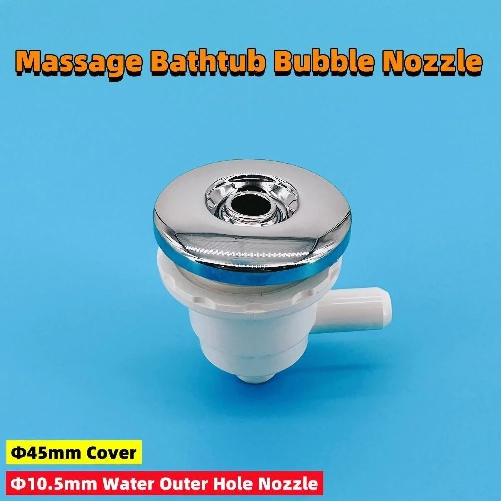 

11.5mm Flat Cover Water Jet Small Nozzle 45mm ABS Cover Bubble Nozzle Chromed Cap PVC Base Massage Bathtub Jet Nozzle