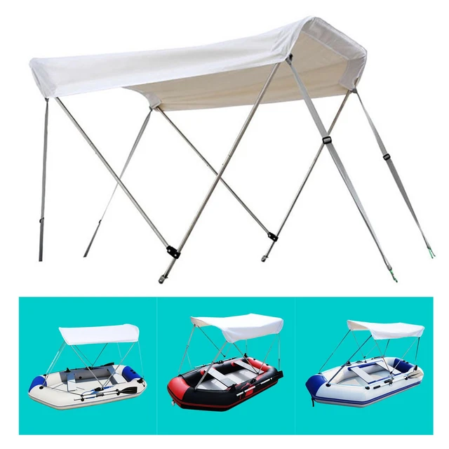 Foldable Boat Cover Canopy Fishing Boat Cover Bimini Top Kayak Awning Fits  1.4m Wide Boats - Boat Accessories - AliExpress