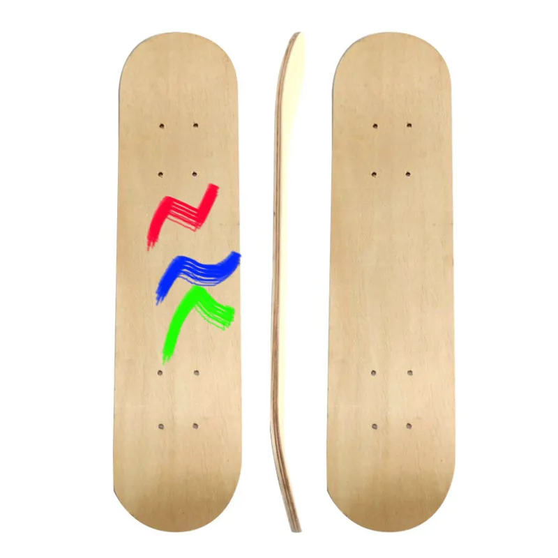 

43cm Skateboard Deck Maple Skate Board Blank Adults Kids DIY Hand-painted Decorative Board Double Rocker