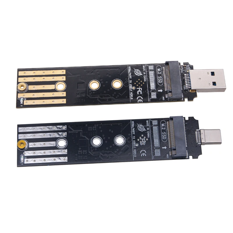 

Dual Protocol M2 to USB C / USB 3.0 Adapter Converter for M/B+M Key NVME SSD B+M Key NGFF M.2 SATA SSD USB Type C Riser RTL9210B