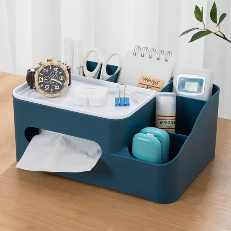 Nordic Multi-function Tissue Box Remote Control Storage Box