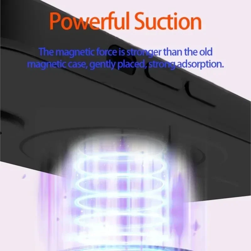 Enhanced Liquid Silicone Magnetic Wireless Charging Shockproof Case with Magsafe Compatibility