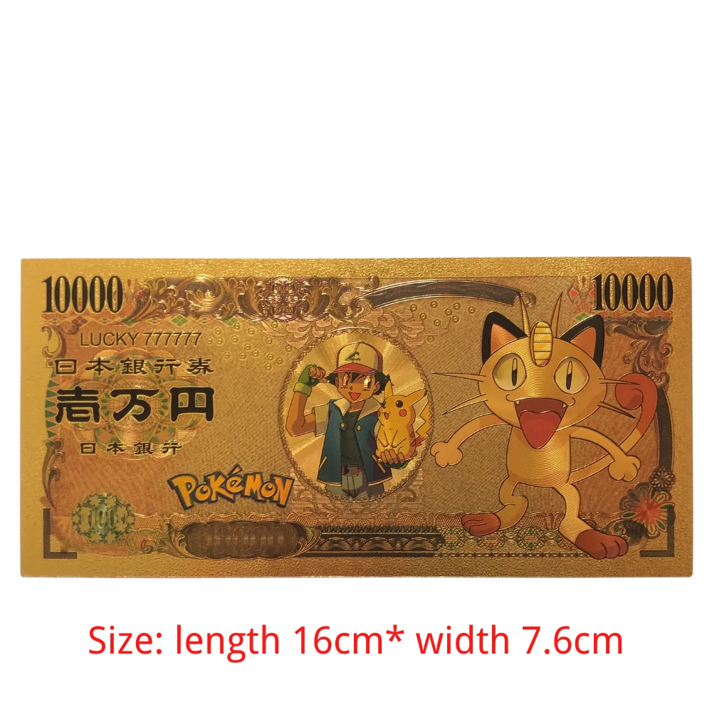 2022 anime Pokemon letter Gold Card Magic Baby commemorative gold coin collection coin Pikachu playing games children's toy gift