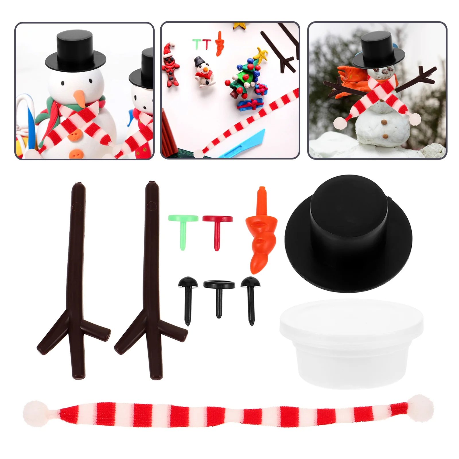 

Mini Snowman Making Kit Clay Snowman Set Christmas Handmade Material Crafting Kit